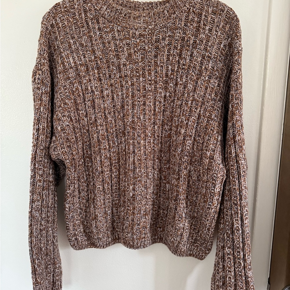 Multicolor Balloon Arm Sweater